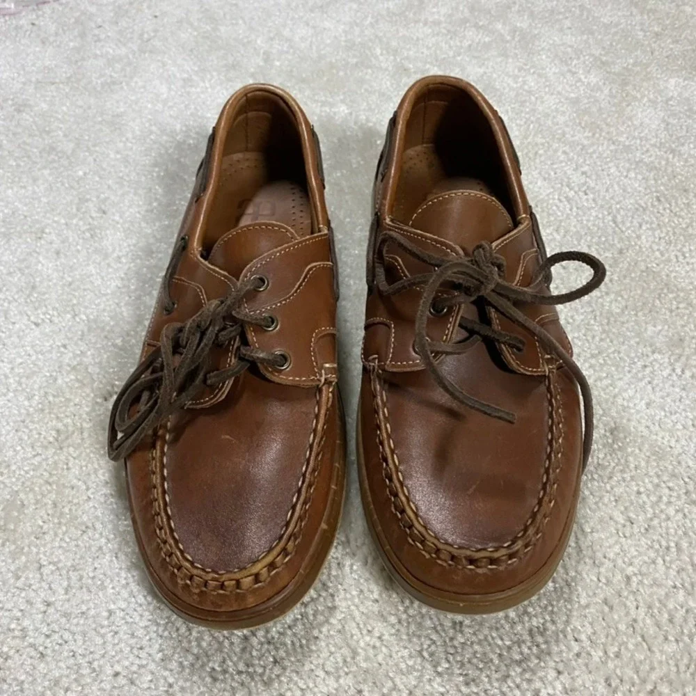 Allen Edmonds Shoes Mens 9 D Eastport Tan Leather Boat Shoes Loafers Preppy